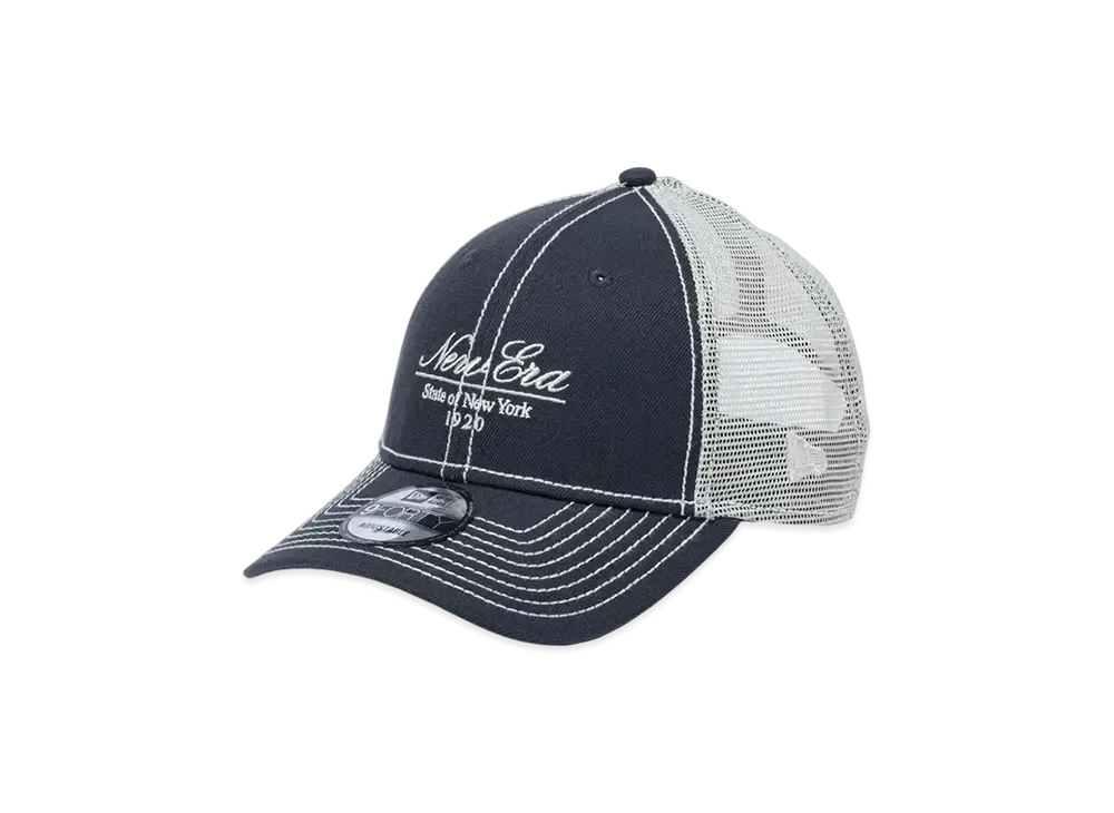 NEW ERA 9Forty Tracker Script Logo "Graphite/Chrome Mesh"