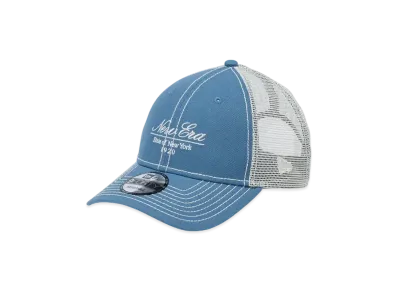 NEW ERA 9Forty Tracker Script Logo "Faded Blue/Chrome Mesh"