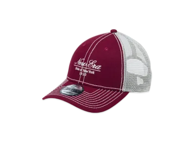 NEW ERA 9Forty Tracker Script Logo "Cardinal/Chrome Mesh"