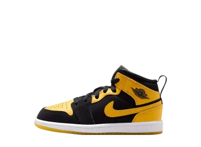 ナイキ PS ジョーダン1 ミッド SE "ブラック/ホワイト/バーシティメイズ" (キッズ)