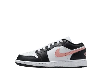 ナイキ GS エアジョーダン1 ロー "ホワイト/ブラック/ラストピンク" (キッズ)