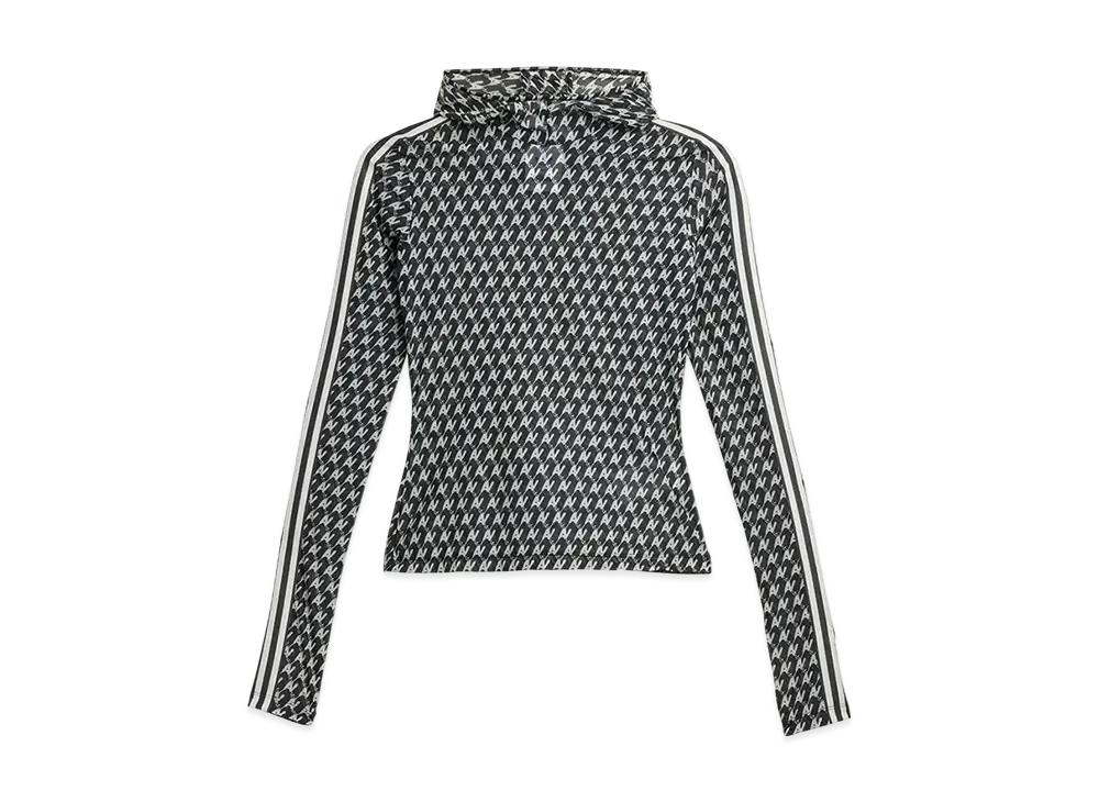 adidas x Avavav Mesh All-Over Print Top "Black"