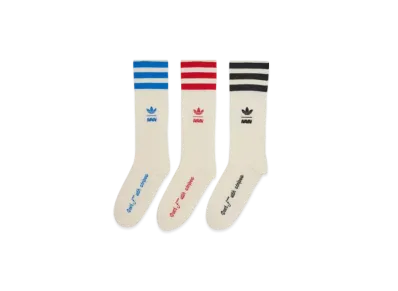 adidas x Avavav Crew Socks "Cream White/Black/Better Scarlet/Blue Bird"
