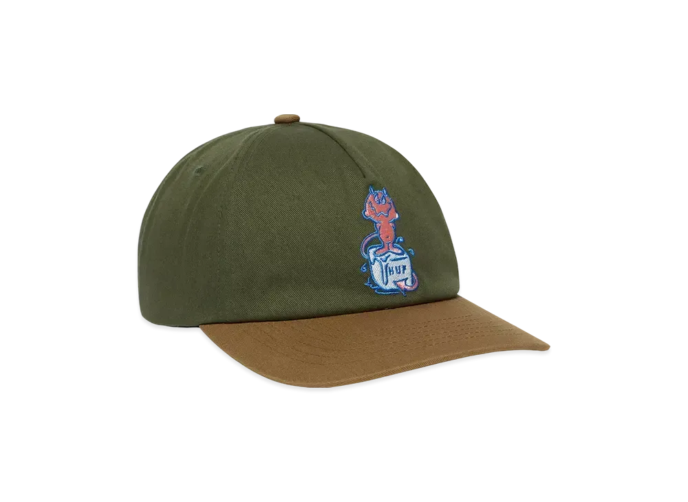 HUF Summer 25 Melt 5 Panel Snapback "Green"