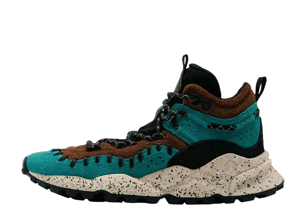 Flower MOUNTAIN MOHICAN "Turquoise/D.Brown"