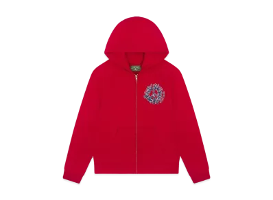 DENIM TEARS Denim University Zip Hoodie "Red"