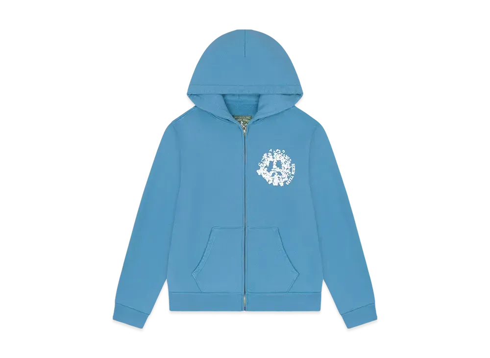 DENIM TEARS Denim University Zip Hoodie "Light Blue"