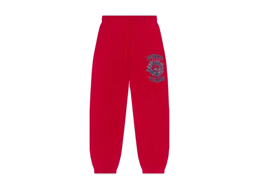 DENIM TEARS Denim University Sweatpants "Red"