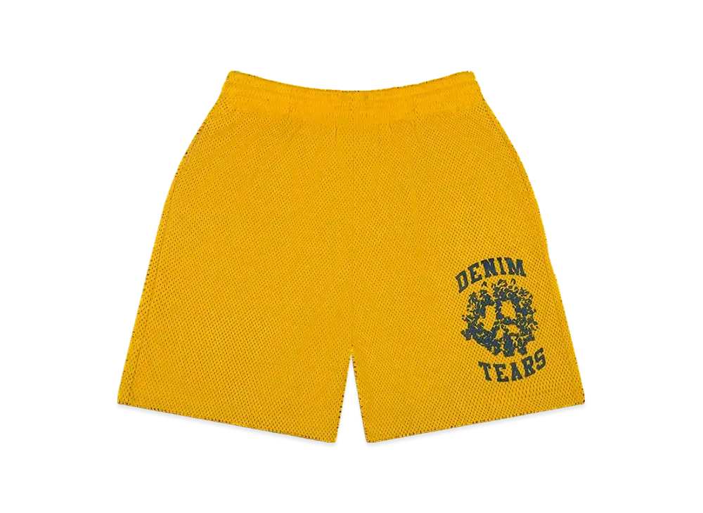 DENIM TEARS Denim University Mesh Shorts "Yellow"