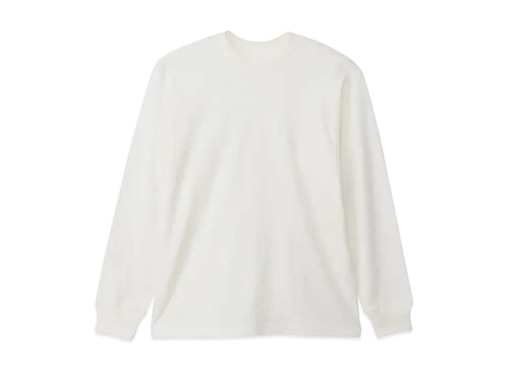 Hanes Large Size Shiro Crewneck Long Sleeve T-shirt "White"