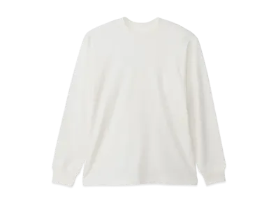 Hanes Large Size Shiro Crewneck Long Sleeve T-shirt "White"