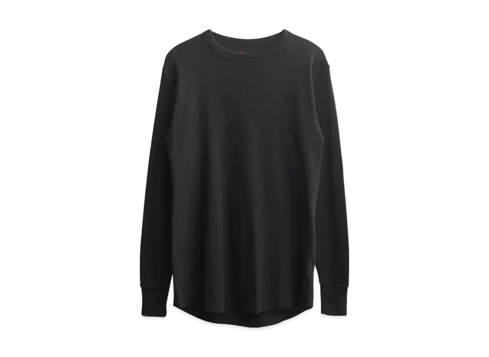 Hanes Thermal Crewneck Long Sleeve T-shirt "Black"
