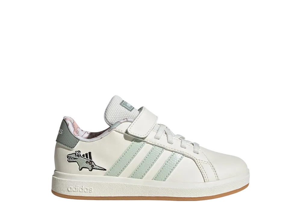 アディダス PS ディノ グランドコート2.0 "オフホワイト/リネングリーン/シルバーグリーン" (キッズ)