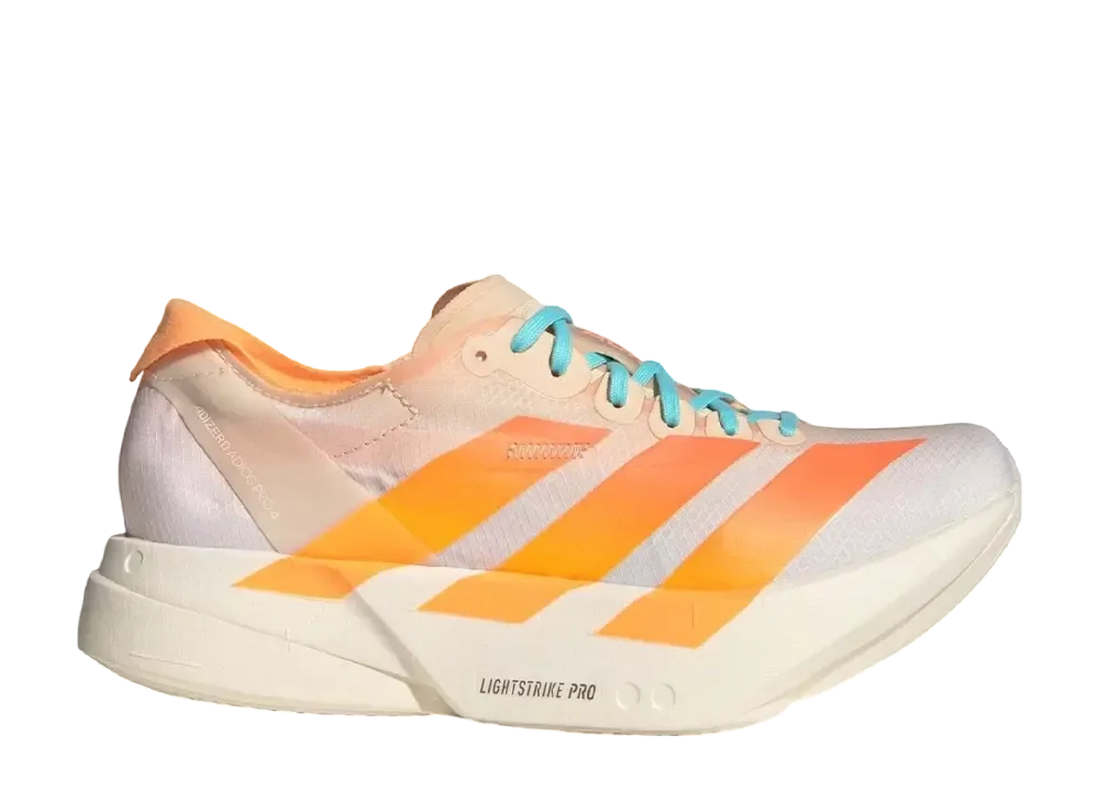 adidas Adizero Adios Pro 4 "Crystal Sand/Flash Orange/Flash Aqua"