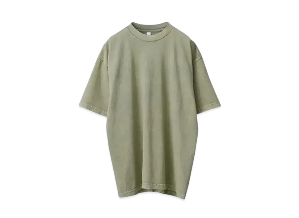 ロサンゼルスアパレル 6.5オンス ガーメントダイ ショートスリーブ クルーネック Tシャツ ミネラルウォッシュ "マッチャ"