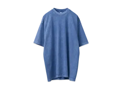 Los Angeles Apparel Garment Dye Short Sleeve Crew Neck T-shirt Mineral Wash "Indigo"