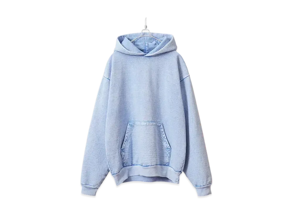 Los Angeles Apparel 14oz Mineral Wash Heavy Fleece Pullover Hoodie Sweat Parka "Arctic"
