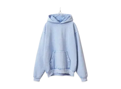 Los Angeles Apparel 14oz Mineral Wash Heavy Fleece Pullover Hoodie Sweat Parka "Arctic"