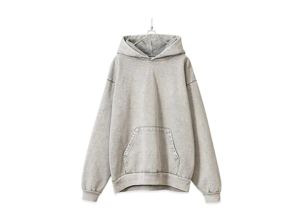 Los Angeles Apparel 14oz Mineral Wash Heavy Fleece Pullover Hoodie Sweat Parka "Lime Stone"