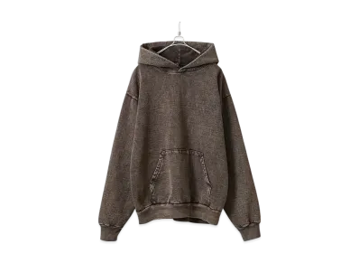 Los Angeles Apparel 14oz Mineral Wash Heavy Fleece Pullover Hoodie Sweat Parka "Cocoa"