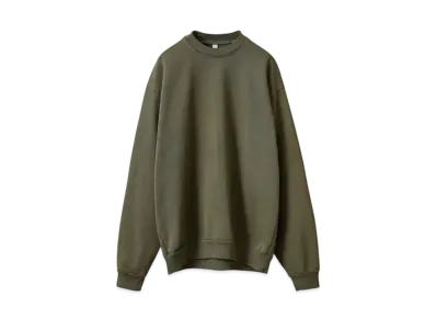 Los Angeles Apparel 14oz Garment Dye Heavy Fleece Crew Neck Pullover Sweatshirt "Olive"