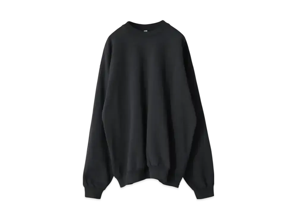 Los Angeles Apparel 14oz Garment Dye Heavy Fleece Crew Neck Pullover Sweatshirt "Off Black"