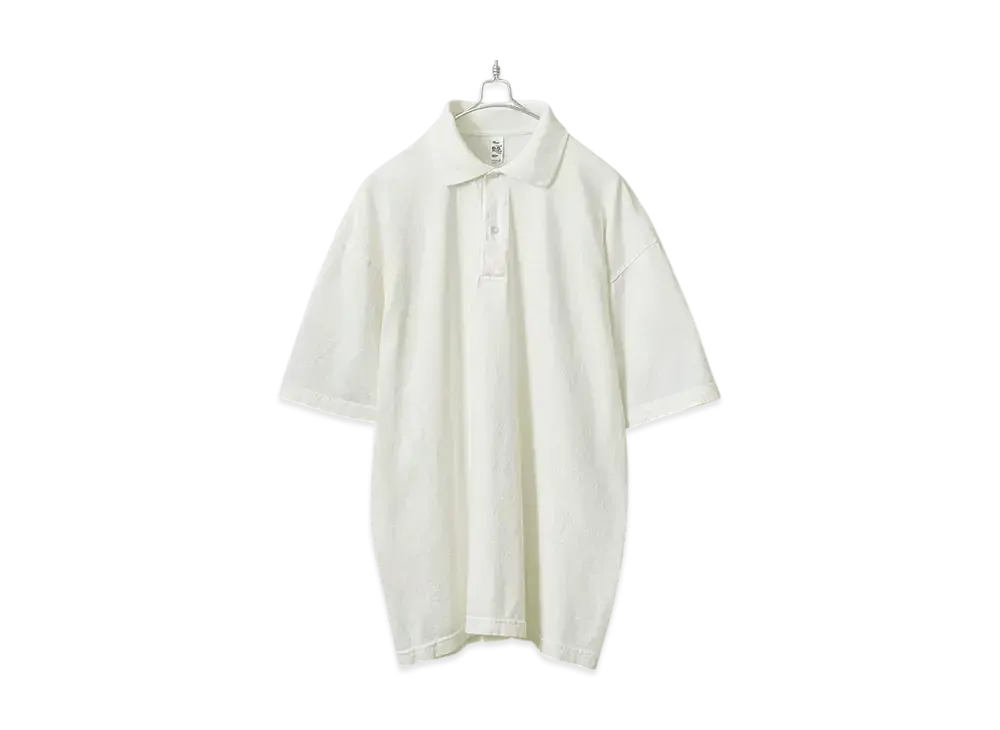 Los Angeles Apparel Garment Dye Short Sleeve Polo Shirt "Off White"