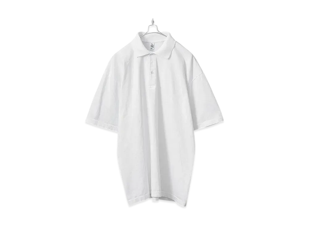 Los Angeles Apparel Garment Dye Short Sleeve Polo Shirt "White"
