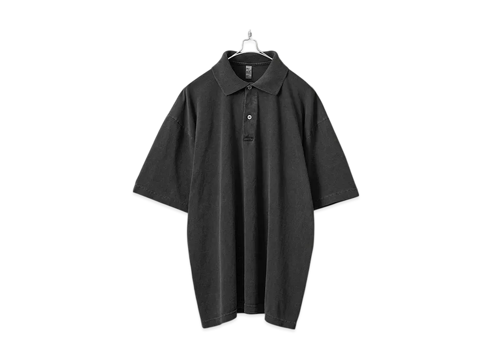 Los Angeles Apparel Garment Dye Short Sleeve Polo Shirt "Black"
