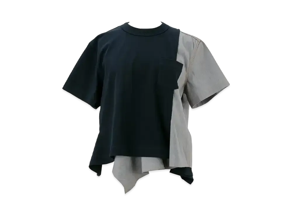 sacai Dungaree x Cotton Jersey T-Shirt "Navy/Gray"