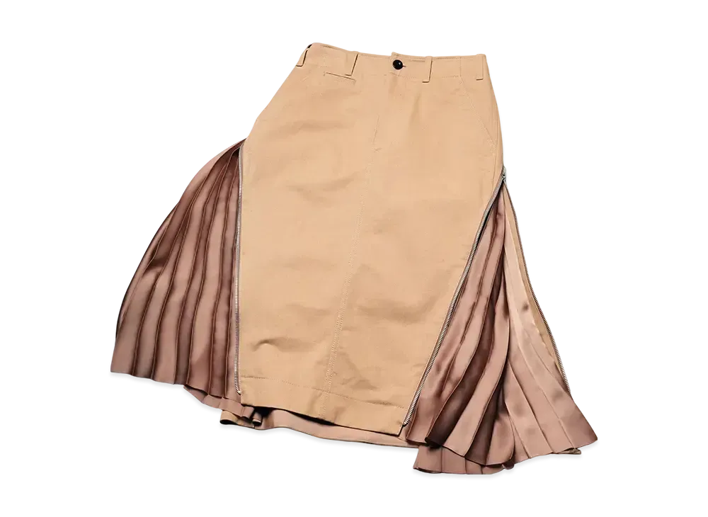 sacai Cotton Chino Skirt "Beige"