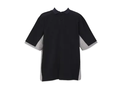 sacai Dungaree x Cotton Jersey Polo Shirt "Navy/Gray"