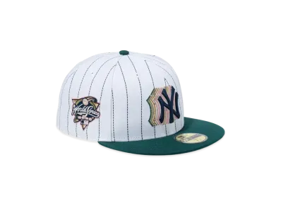 NEW ERA 59Fifty White Pinstripe New York Yankees Cooperstown "White/Green"