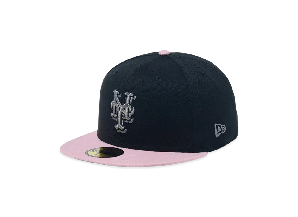 NEW ERA 59Fifty Black Pink New York Mets Cooperstown "Black/Pink"