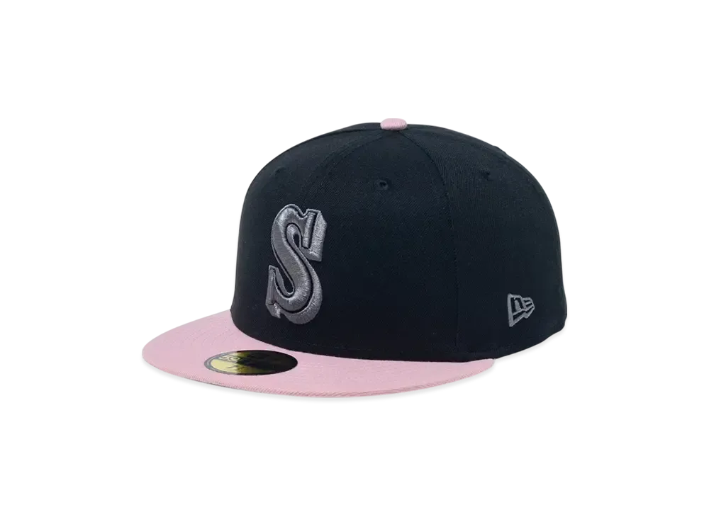 NEW ERA 59Fifty Black Pink Seattle Mariners Cooperstown "Black/Pink"