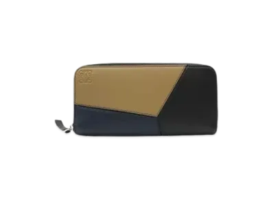 LOEWE Puzzle Open Wallet "Dark Toffee/Black"