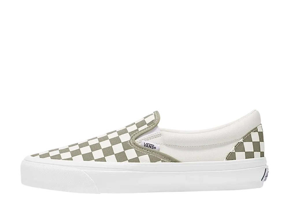 Vans Premium Classic Slip-On Checkerboard "Eucalyptus Beige/White"