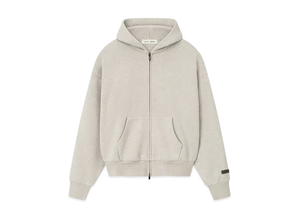 FEAR OF GOD Essentials Classic Full Zip Hoodie "Heather Stone"