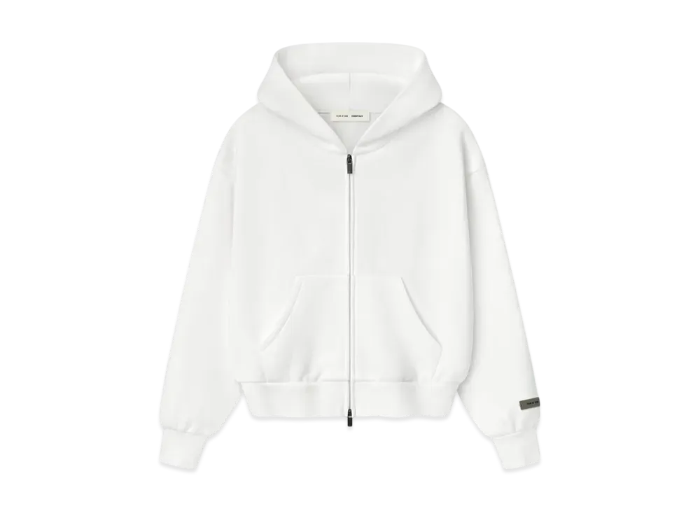 FEAR OF GOD Essentials Womens Classic Zip-Up Hoodie "Cloud White"