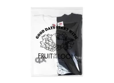 Optstuff x FRUIT OF THE LOOM 2-Pack Tee "Black/White"