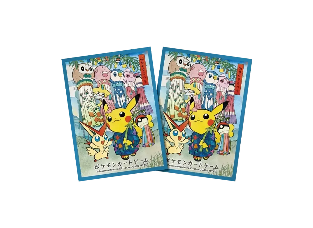 ポケモンセンタートウホク お祭りデッキシールド 6種➕七夕まつりごっこピカチュウ ポケモンセンタートウホク デッキシールド ポケモンセンタートウホク