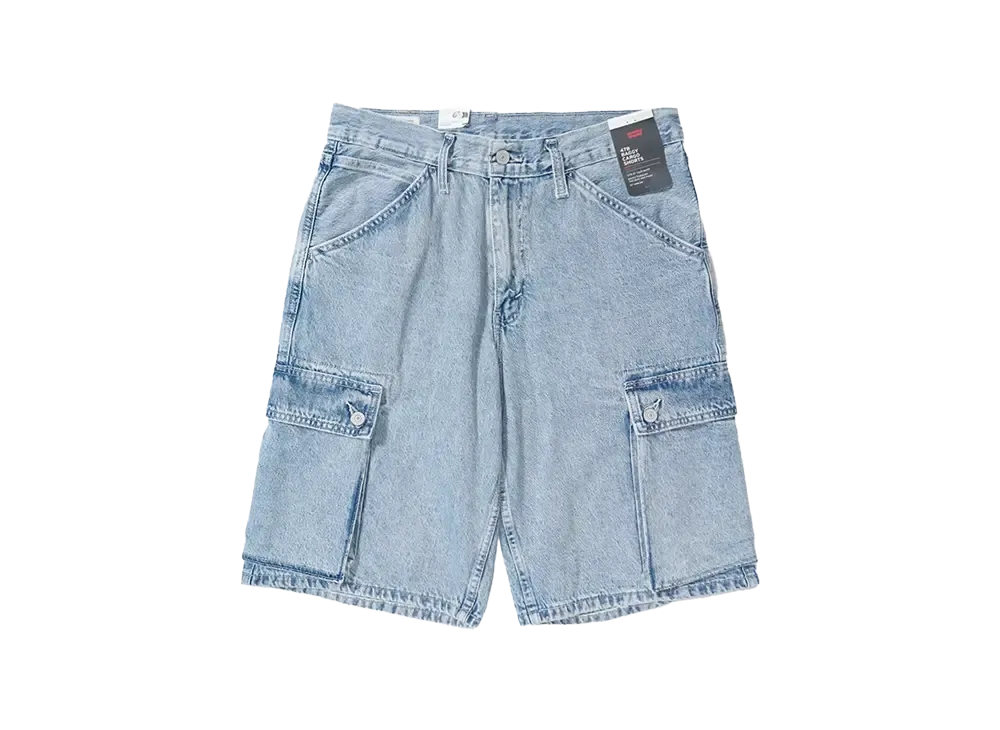 LEVI'S 478 BAGGY CARGO SHORTS "LIGHT INDIGO"