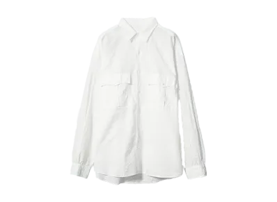 PORTER CLASSIC ROLL UP LINEN COTTON SHIRT CANCLINI "WHITE"