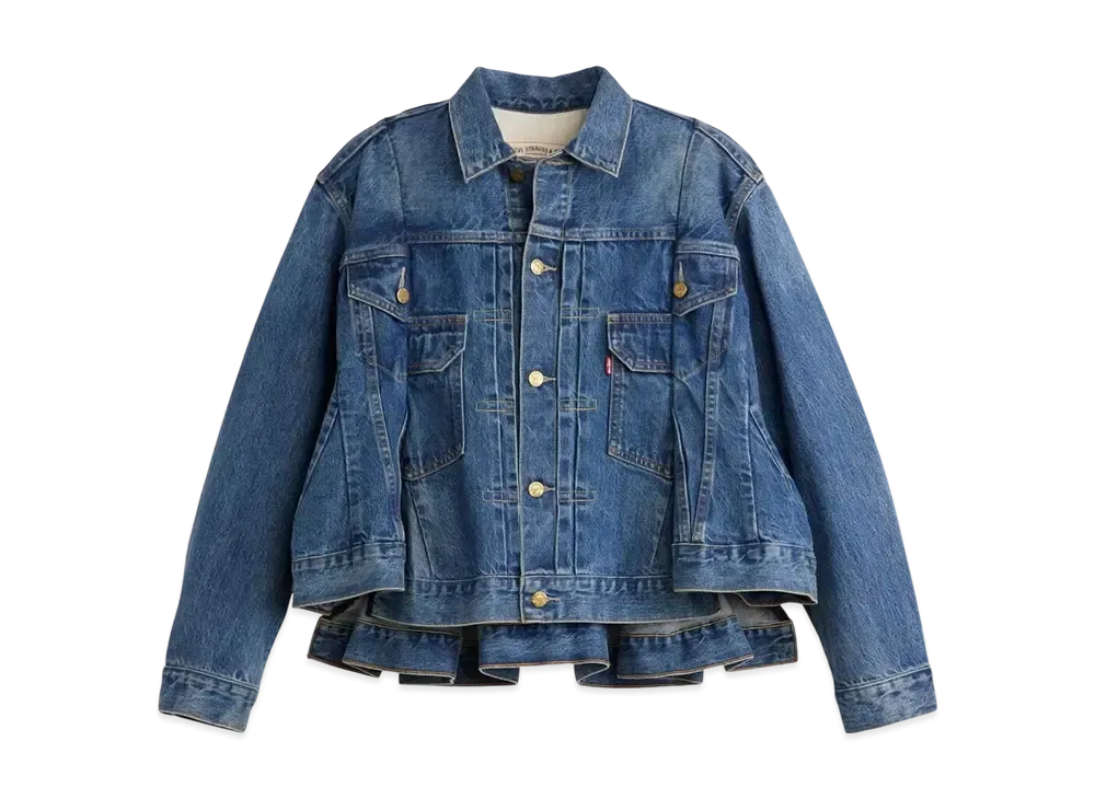 sacai x LEVI'S Women's Denim Jacket "Blue" 25-07781 / 0035E0001
