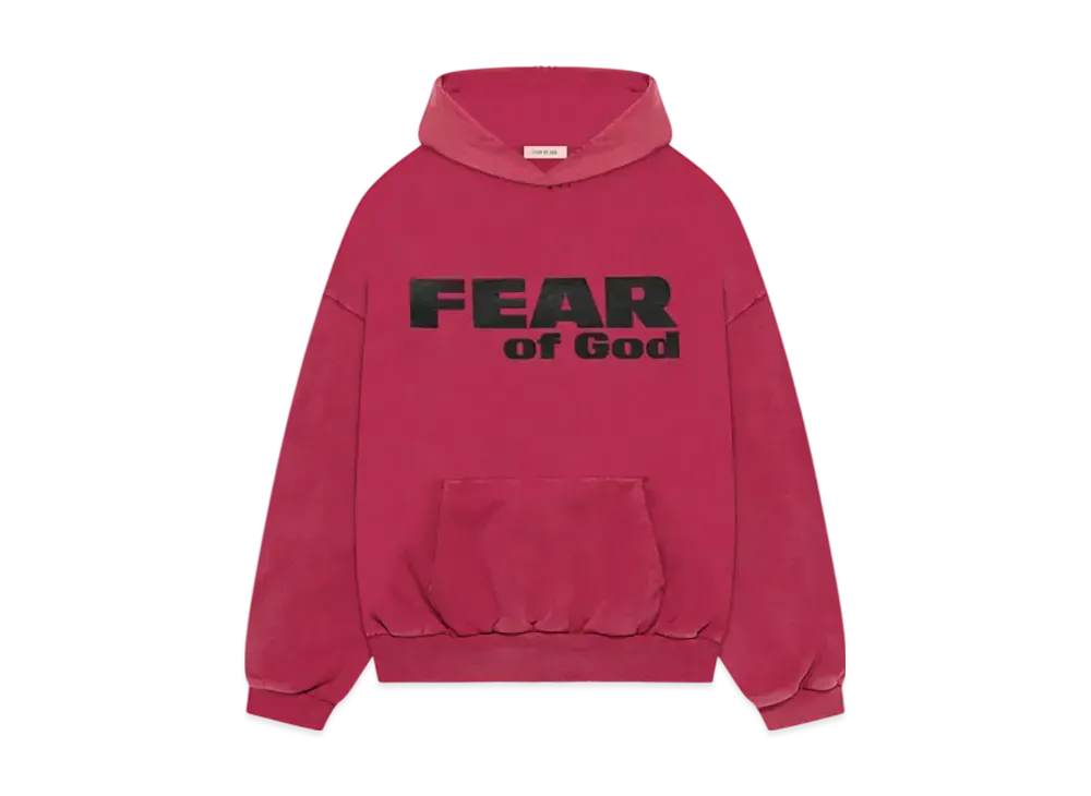 FEAR OF GOD Vintage Fear Is Gone Hoodie "Red/Black"