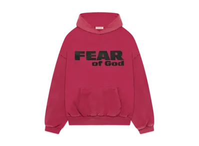 FEAR OF GOD Vintage Fear Is Gone Hoodie "Red/Black"