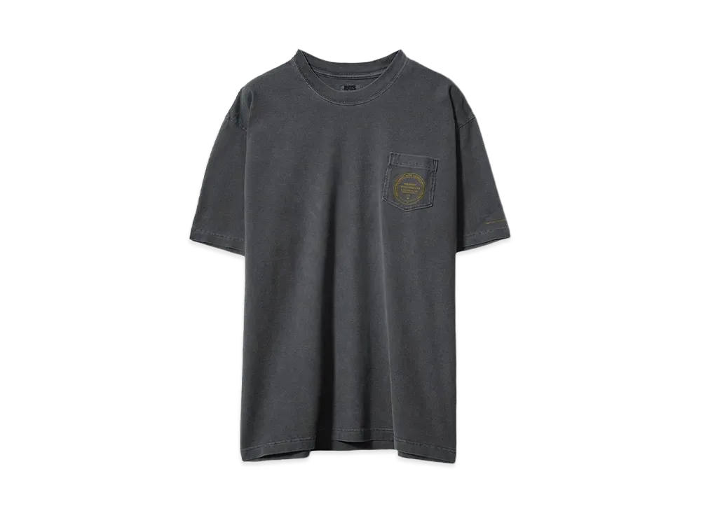 RATS PIGMENT DYED POCKET TEE "BLACK"