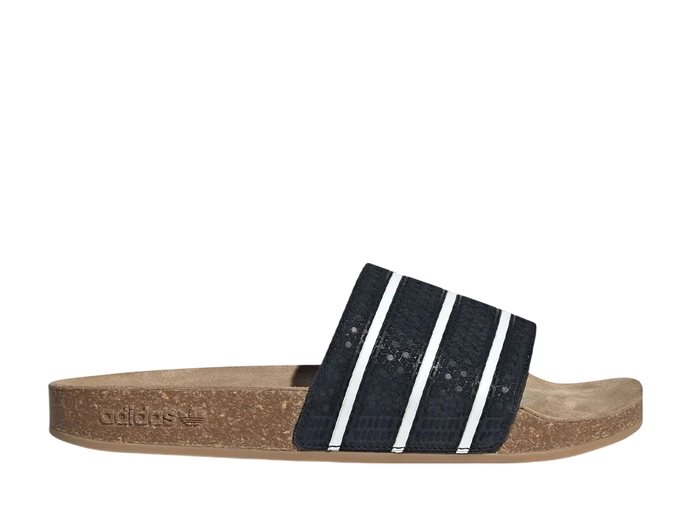 adidas Adilette Slides "Core Black/Core White/Gum"
