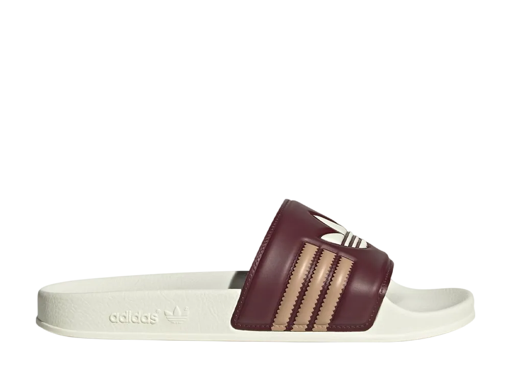 adidas Adilette Slides "Shadow Red/Cream White/Warm Sandstone"