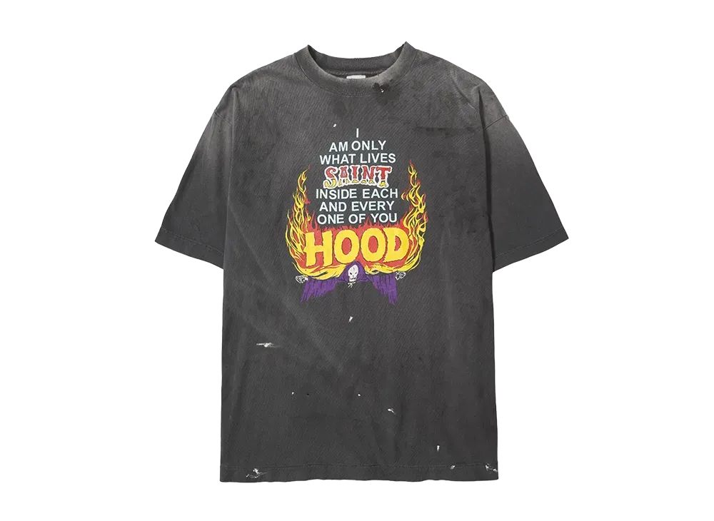 SAINT Mxxxxxx x NEIGHBORHOOD SS Tee STHD.HOOD "Black"